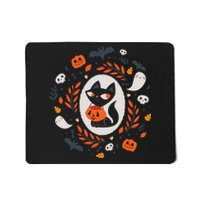 Cute Retro Black Cat Fall Halloween Mousepad