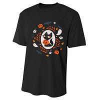 Cute Retro Black Cat Fall Halloween Performance Sprint T-Shirt