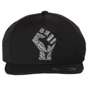 Civil Rights Black Power Fist March For Justice Wool Snapback Cap