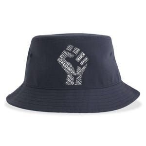 Civil Rights Black Power Fist March For Justice Sustainable Bucket Hat