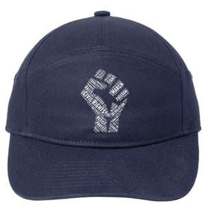 Civil Rights Black Power Fist March For Justice 7-Panel Snapback Hat