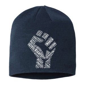 Civil Rights Black Power Fist March For Justice Sustainable Beanie