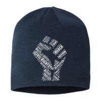 Civil Rights Black Power Fist March For Justice Sustainable Beanie