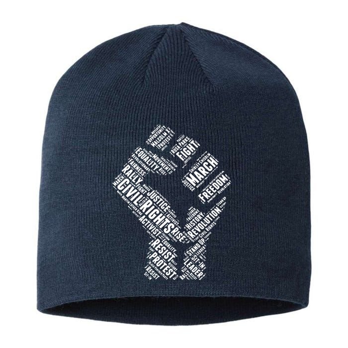 Civil Rights Black Power Fist March For Justice Sustainable Beanie