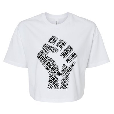 Civil Rights Black Power Fist March For Justice Bella+Canvas Jersey Crop Tee