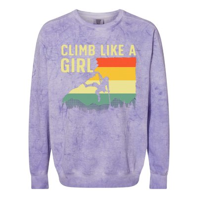 Cool Rock Climbing Mountain Rock Climbers Colorblast Crewneck Sweatshirt