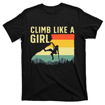 Cool Rock Climbing Mountain Rock Climbers T-Shirt