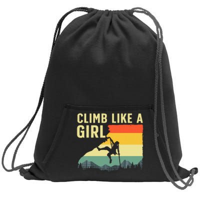 Cool Rock Climbing Mountain Rock Climbers Sweatshirt Cinch Pack Bag