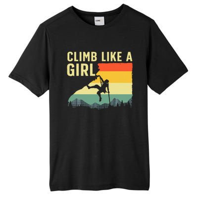 Cool Rock Climbing Mountain Rock Climbers Tall Fusion ChromaSoft Performance T-Shirt