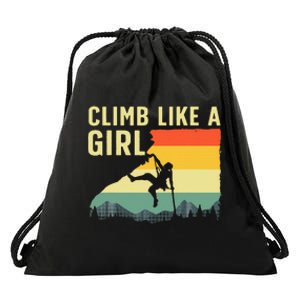 Cool Rock Climbing Mountain Rock Climbers Drawstring Bag