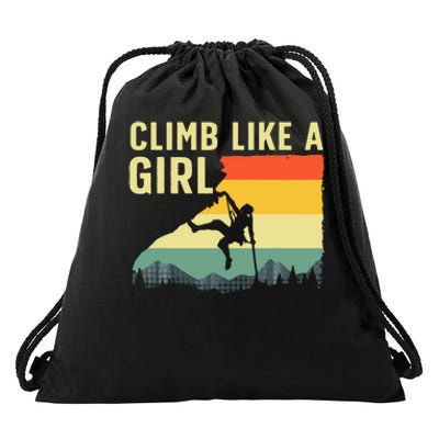 Cool Rock Climbing Mountain Rock Climbers Drawstring Bag