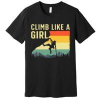 Cool Rock Climbing Mountain Rock Climbers Premium T-Shirt