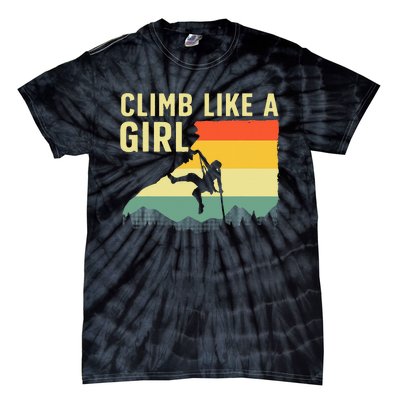 Cool Rock Climbing Mountain Rock Climbers Tie-Dye T-Shirt