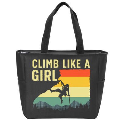 Cool Rock Climbing Mountain Rock Climbers Zip Tote Bag