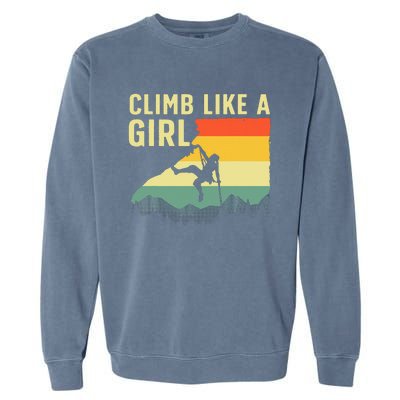 Cool Rock Climbing Mountain Rock Climbers Garment-Dyed Sweatshirt