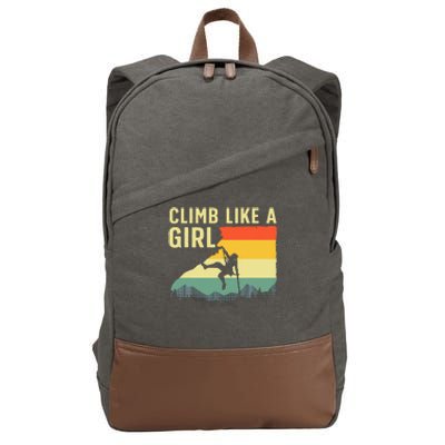 Cool Rock Climbing Mountain Rock Climbers Cotton Canvas Backpack