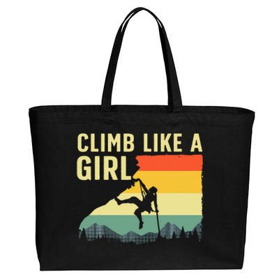 Cool Rock Climbing Mountain Rock Climbers Cotton Canvas Jumbo Tote