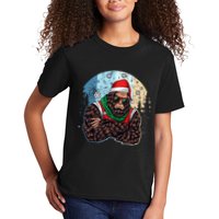 Cool Retro Christmas Big Foot Sasquatch Santa Claus Kids T-Shirt