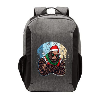 Cool Retro Christmas Big Foot Sasquatch Santa Claus Vector Backpack