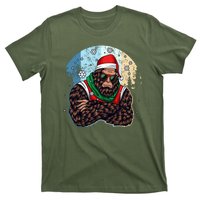 Cool Retro Christmas Big Foot Sasquatch Santa Claus T-Shirt