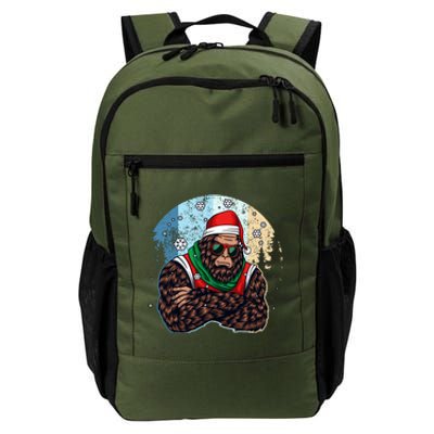 Cool Retro Christmas Big Foot Sasquatch Santa Claus Daily Commute Backpack