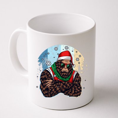 Cool Retro Christmas Big Foot Sasquatch Santa Claus Coffee Mug