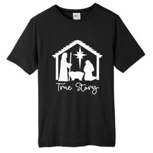 Christian Religious Christmas Nativity Scene True Story Tall Fusion ChromaSoft Performance T-Shirt