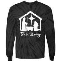 Christian Religious Christmas Nativity Scene True Story Tie-Dye Long Sleeve Shirt