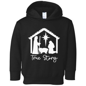 Christian Religious Christmas Nativity Scene True Story Toddler Hoodie