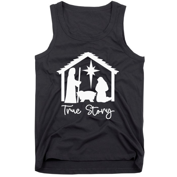 Christian Religious Christmas Nativity Scene True Story Tank Top