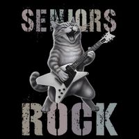 Cute Rockstar Cat Seniors Rock Graduated Signature 2025 .Png Backpack