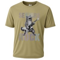 Cute Rockstar Cat Seniors Rock Graduated Signature 2025 .Png Cooling Performance Crew T-Shirt