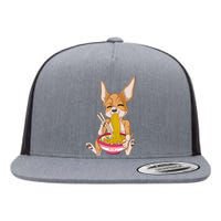 Chihuahua Ramen Flat Bill Trucker Hat