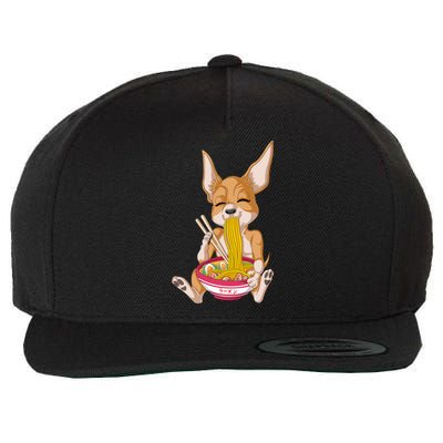 Chihuahua Ramen Wool Snapback Cap