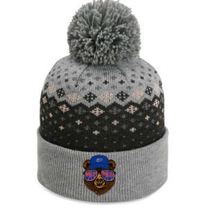 Cool Retro Cubs Bear The Baniff Cuffed Pom Beanie