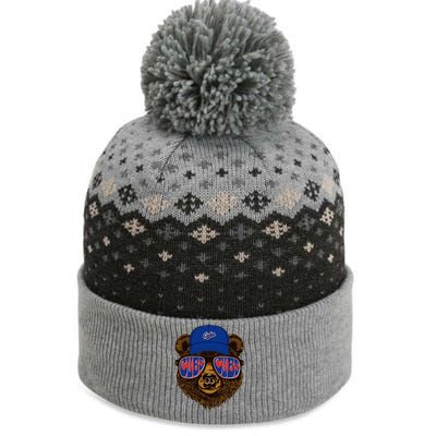 Cool Retro Cubs Bear The Baniff Cuffed Pom Beanie