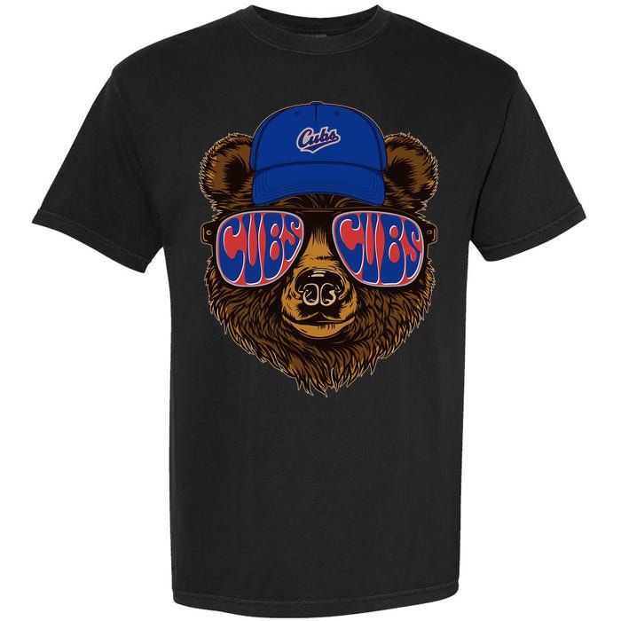 Cool Retro Cubs Bear Garment-Dyed Heavyweight T-Shirt