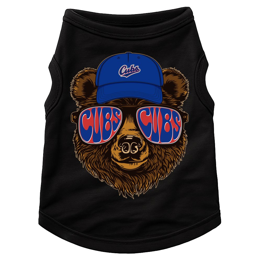 Cool Retro Cubs Bear Doggie Tank