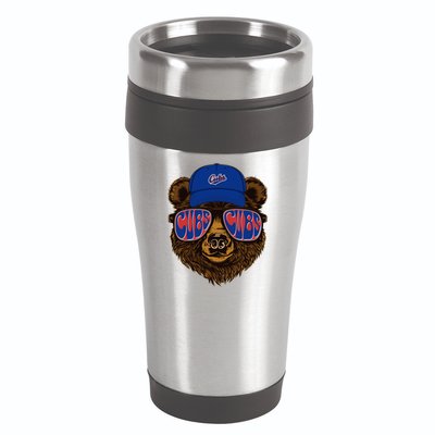 Cool Retro Cubs Bear 16oz Travel Tumbler