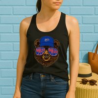 Cool Retro Cubs Bear Womens Tank Top