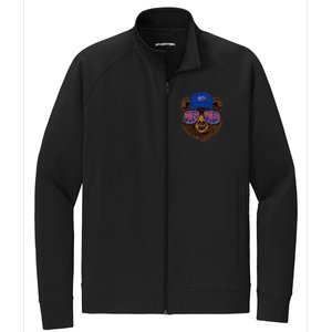 Cool Retro Cubs Bear Stretch Full-Zip Cadet Jacket