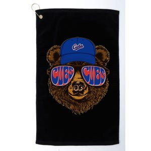 Cool Retro Cubs Bear Platinum Collection Golf Towel