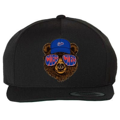 Cool Retro Cubs Bear Wool Snapback Cap