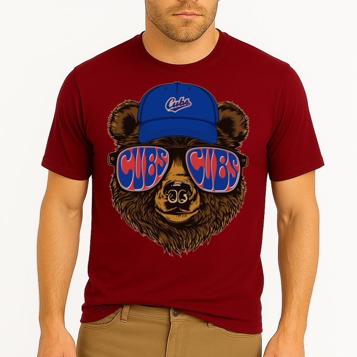 Cool Retro Cubs Bear Cooling Performance Crew T-Shirt