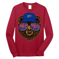 Cool Retro Cubs Bear Long Sleeve Shirt