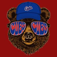 Cool Retro Cubs Bear Long Sleeve Shirt