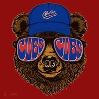 Cool Retro Cubs Bear Cooling Performance Long Sleeve Crew