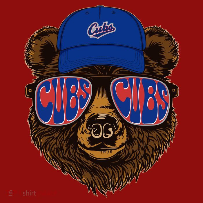 Cool Retro Cubs Bear Cooling Performance Long Sleeve Crew