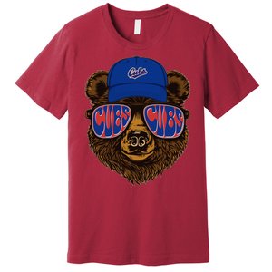 Cool Retro Cubs Bear Premium T-Shirt