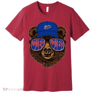 Cool Retro Cubs Bear Premium T-Shirt
